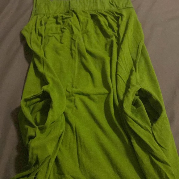 Mossimo XS Shift Tank Midi Dress Pockets Mossy Grass Spring Summer Avocado Green - Picture 7 of 15